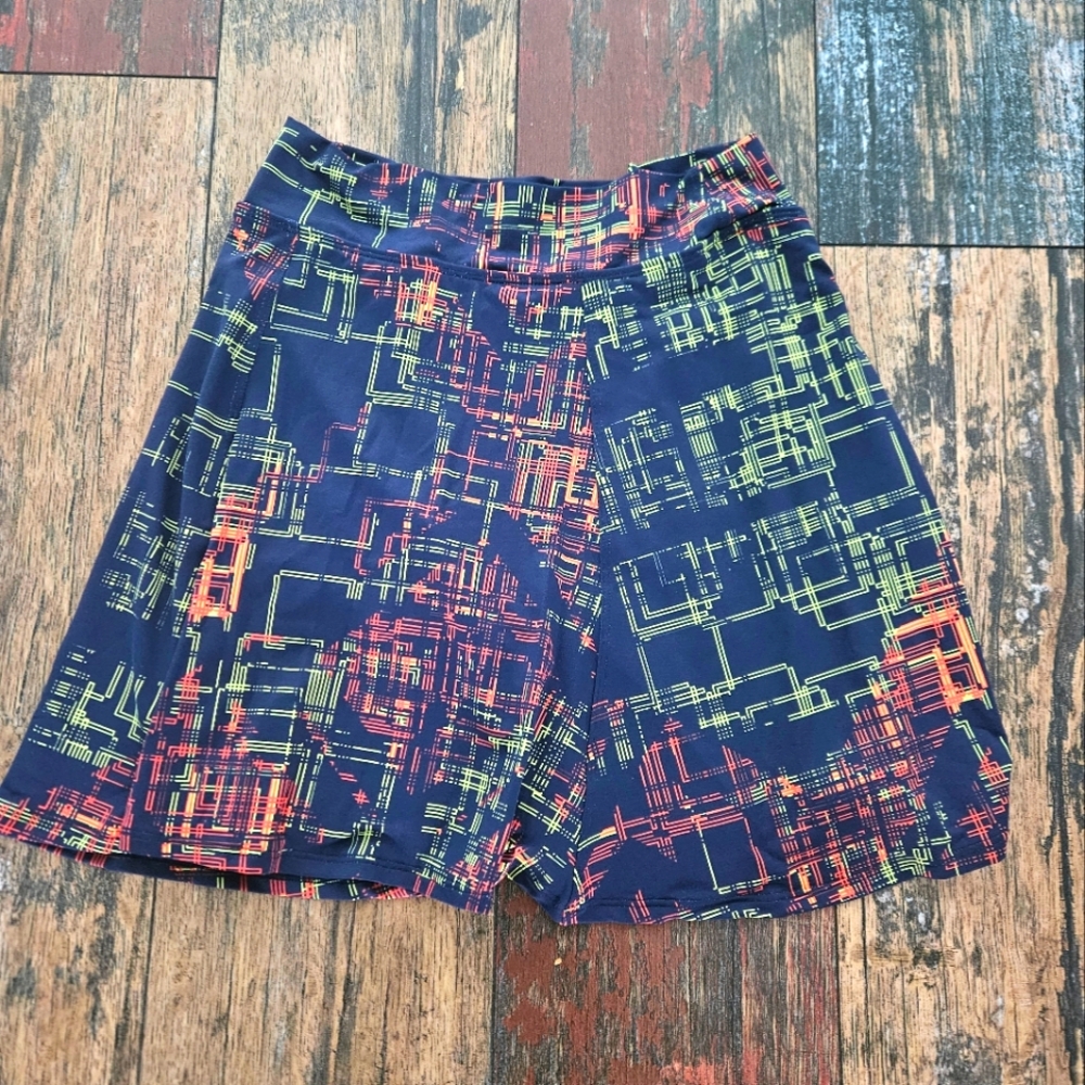 Donna Jo Geometric Print Skorts, Large